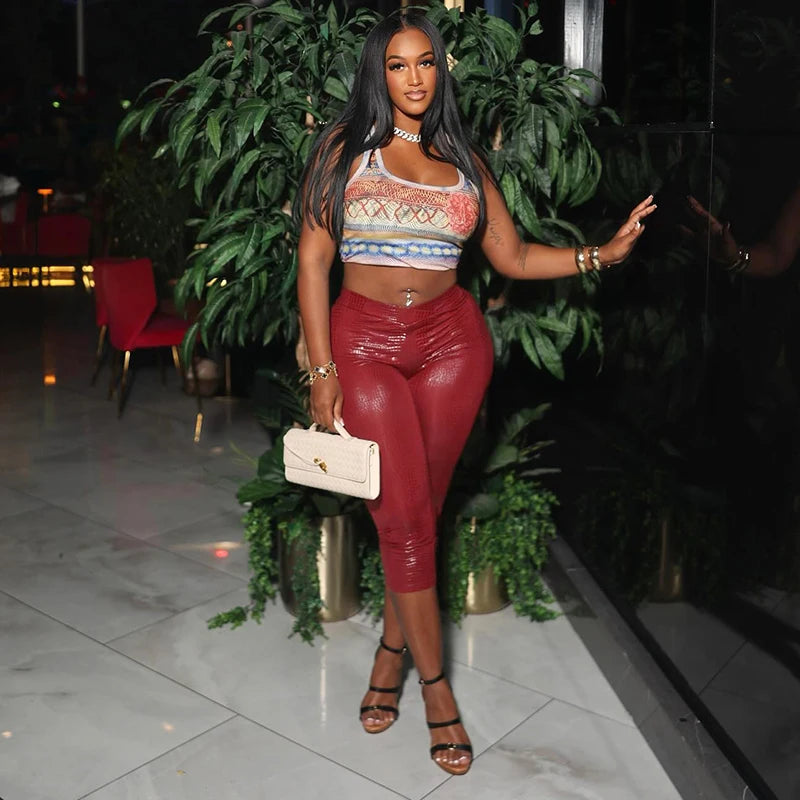 "The Snake Print" Capris