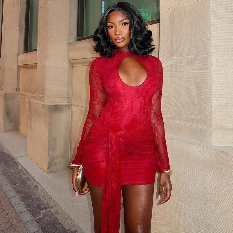 "Crimson Obsession" Mini Dress