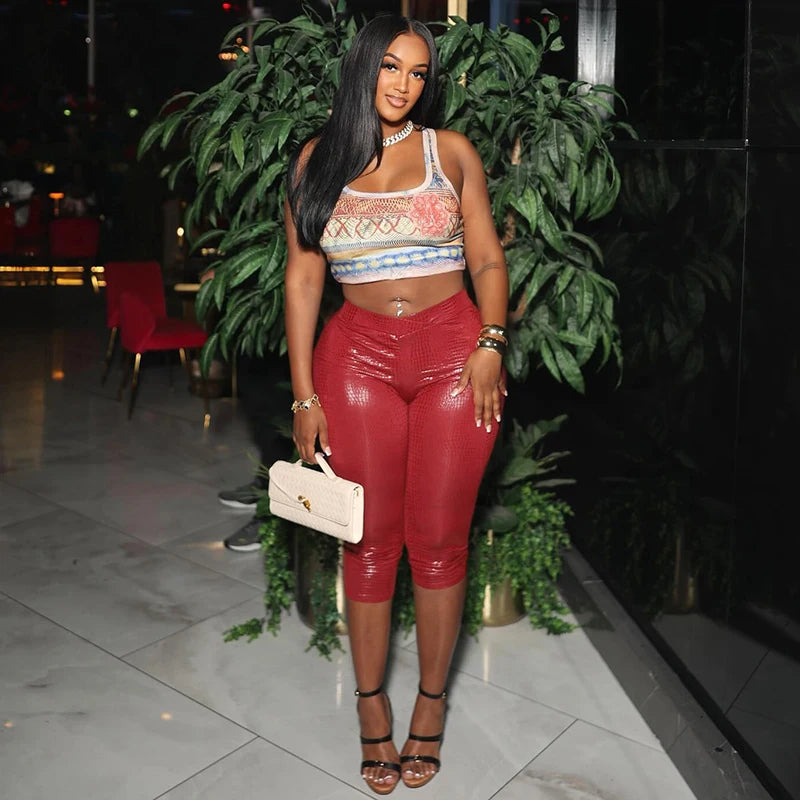 "The Snake Print" Capris