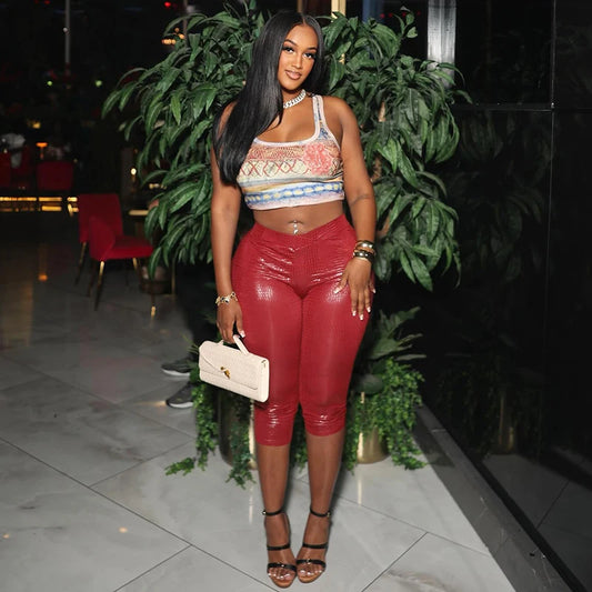 "The Snake Print" Capris