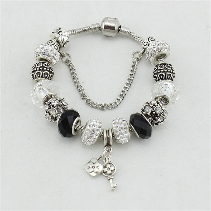 Black and White Charm Bracelet