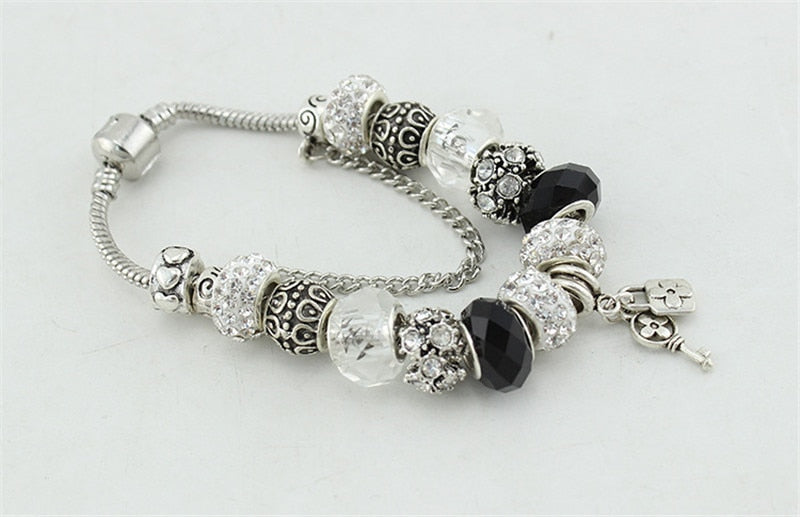 Black and White Charm Bracelet