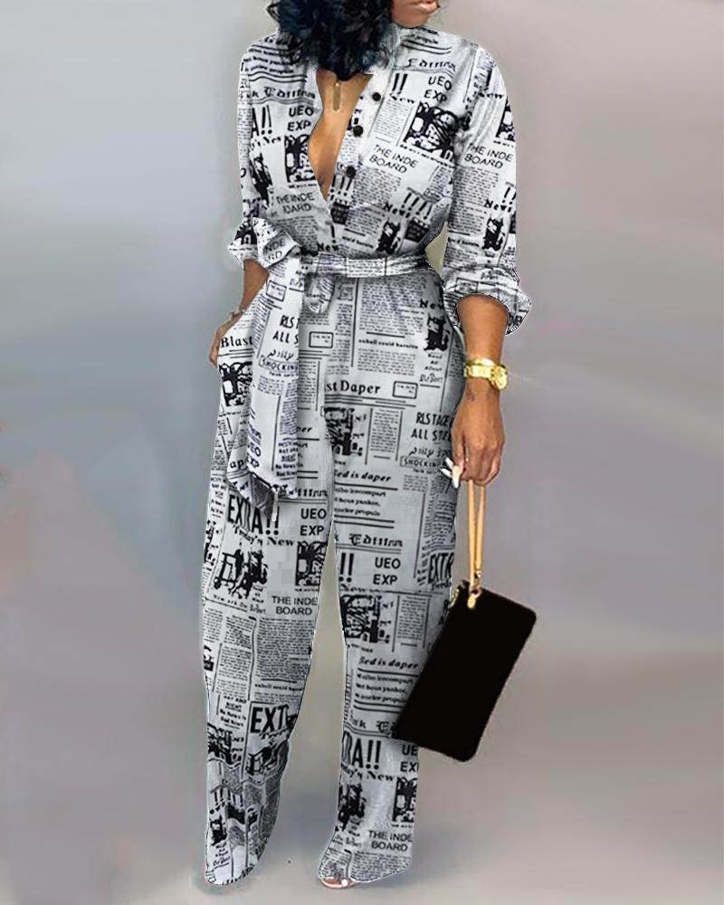 Abstract Printed Jumpsuit