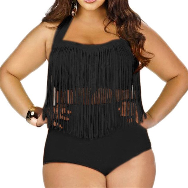 Plus Size Tassel Bikini