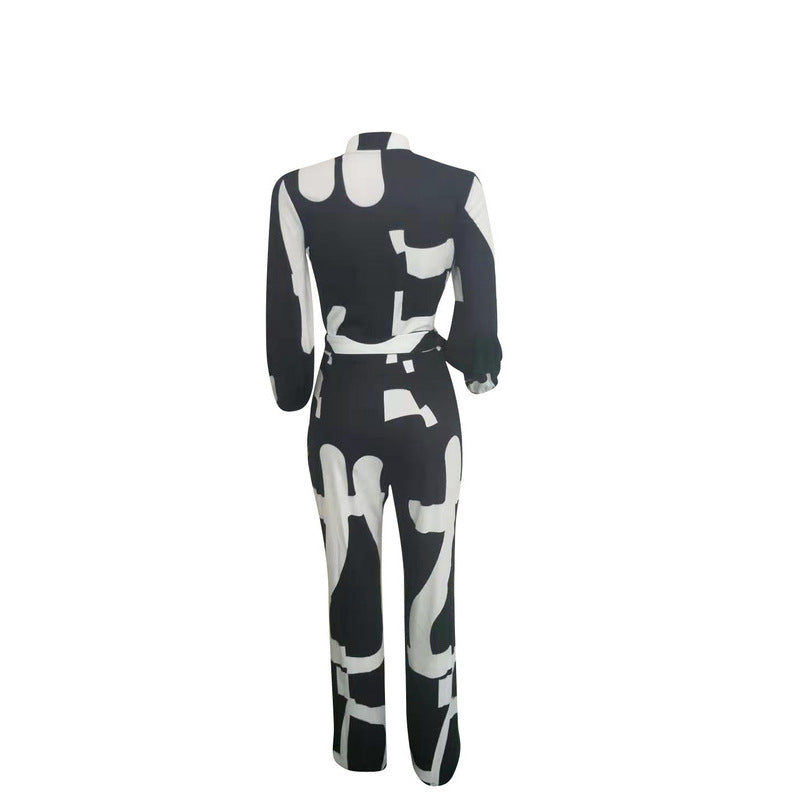 Abstract Printed Jumpsuit