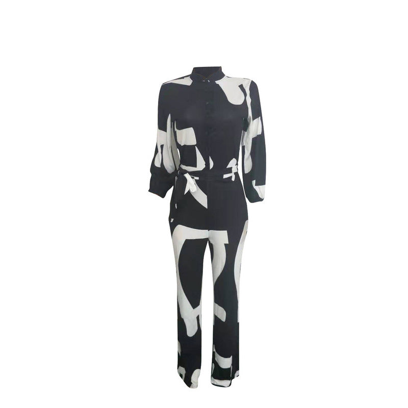 Abstract Printed Jumpsuit