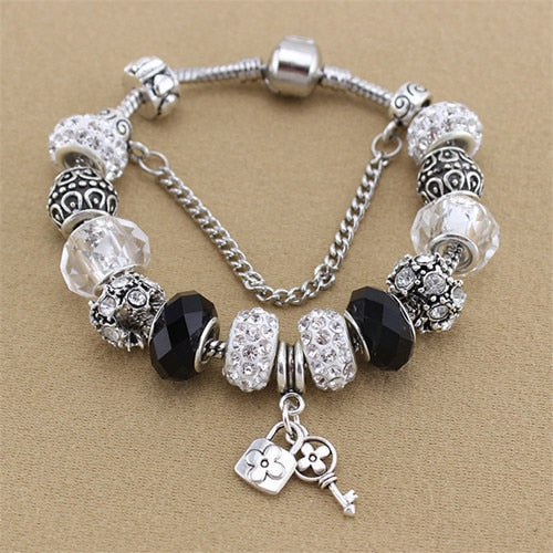 Black and White Charm Bracelet