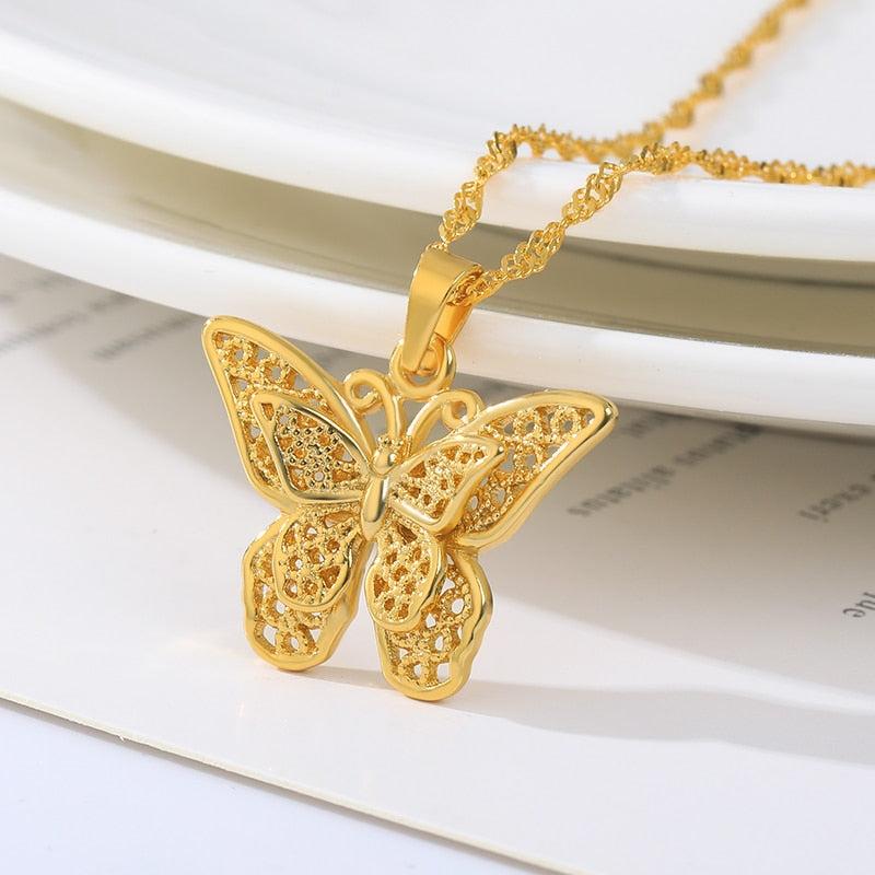 Stainless Steel Butterfly Necklace