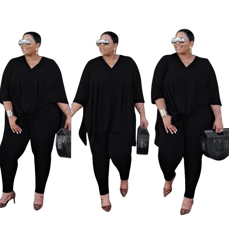 Two Piece Plus Size Outfit Sets