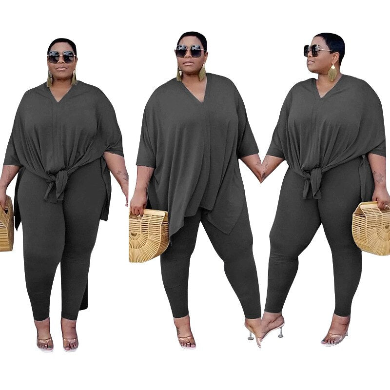 Two Piece Plus Size Outfit Sets