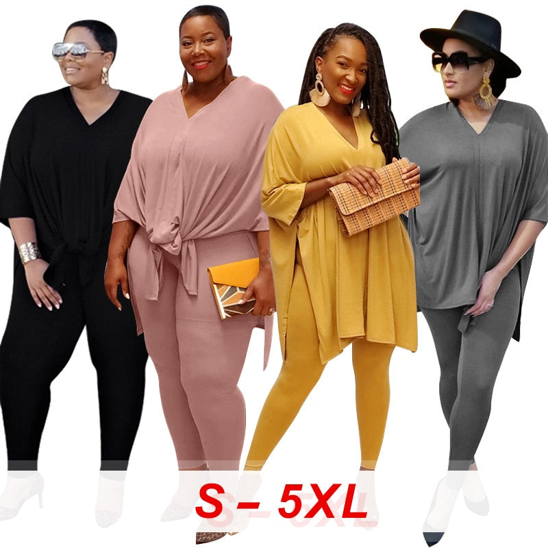 Two Piece Plus Size Outfit Sets