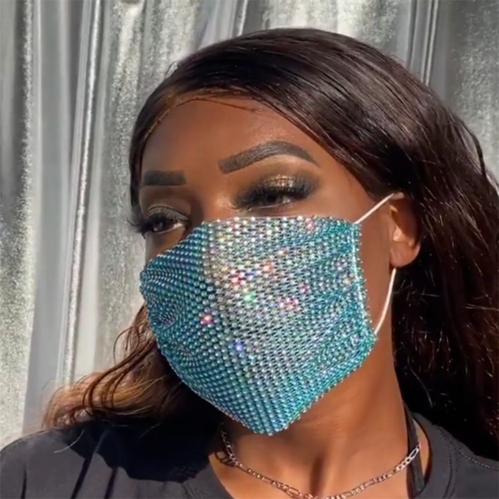 Rhinestone Face Mask