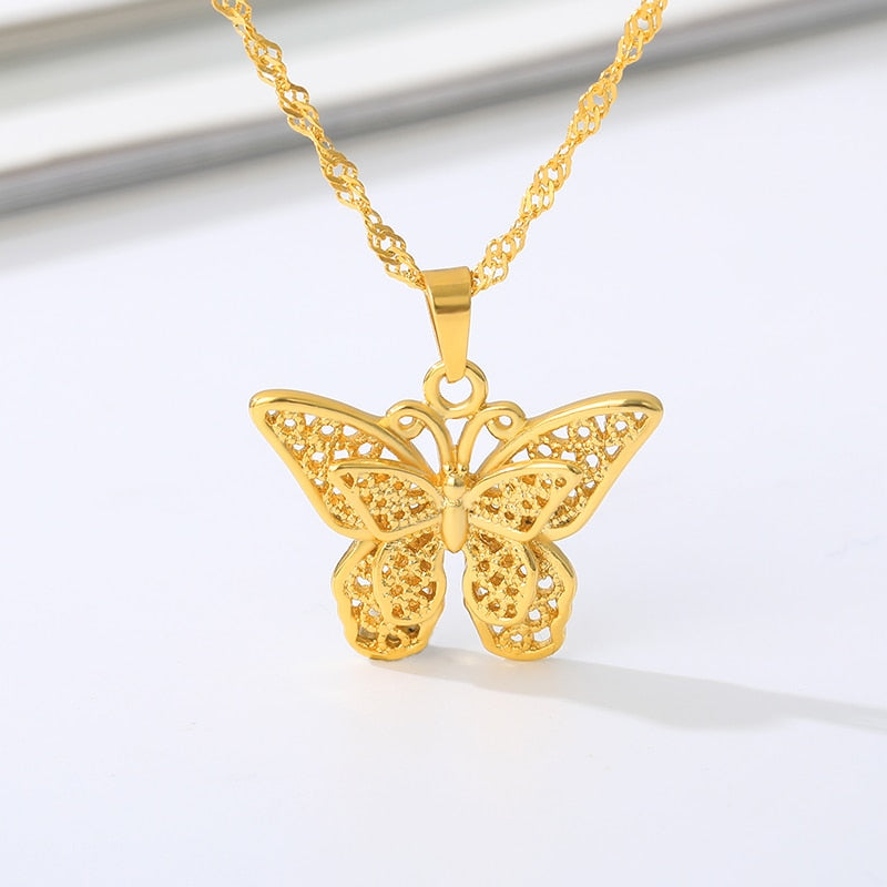 Stainless Steel Butterfly Necklace