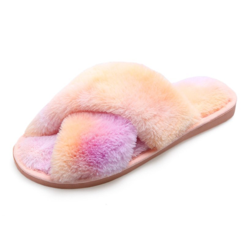 Multi Fluffy Women Slippers