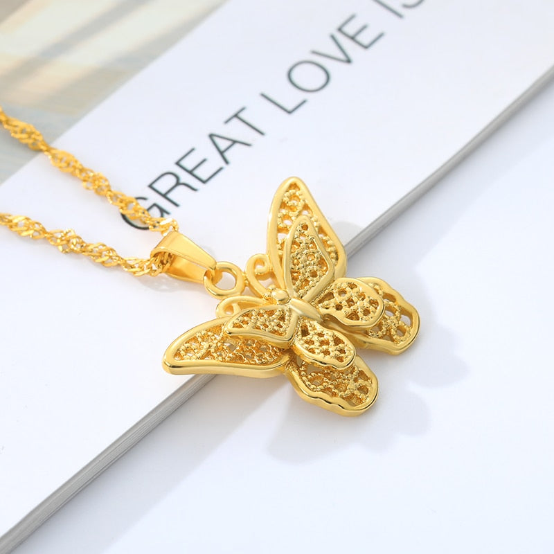 Stainless Steel Butterfly Necklace