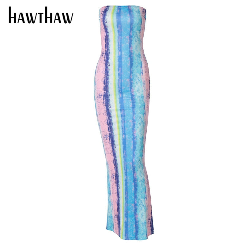 Strapless Printed Bodycon Dress