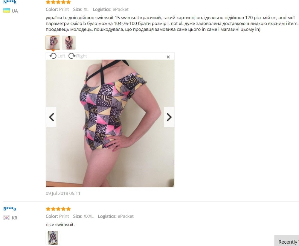 Brazilian Plus Size One Piece Swimsuit