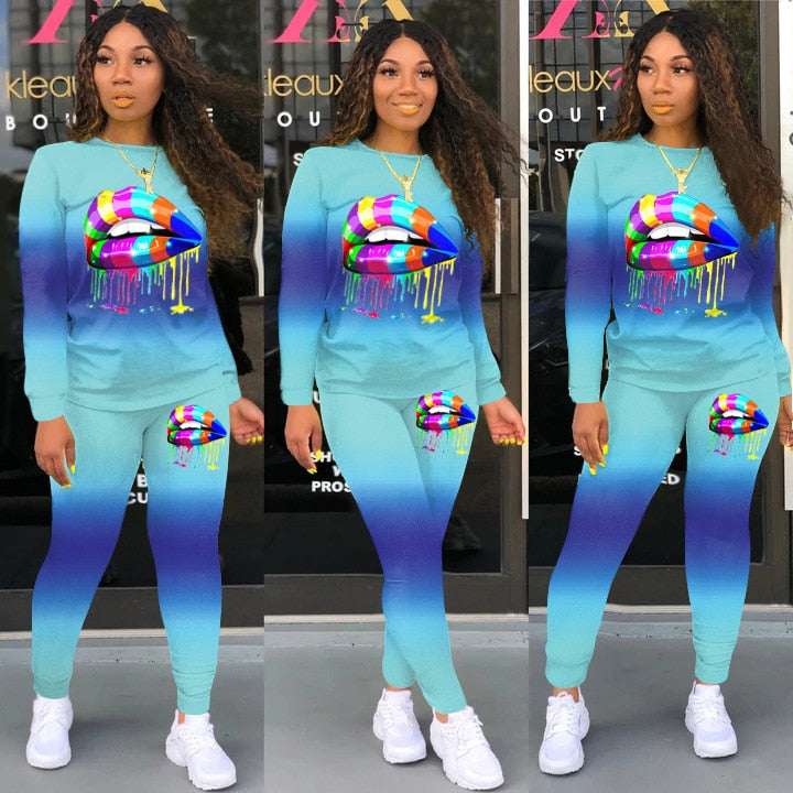 Two Piece Matching Ombre Set