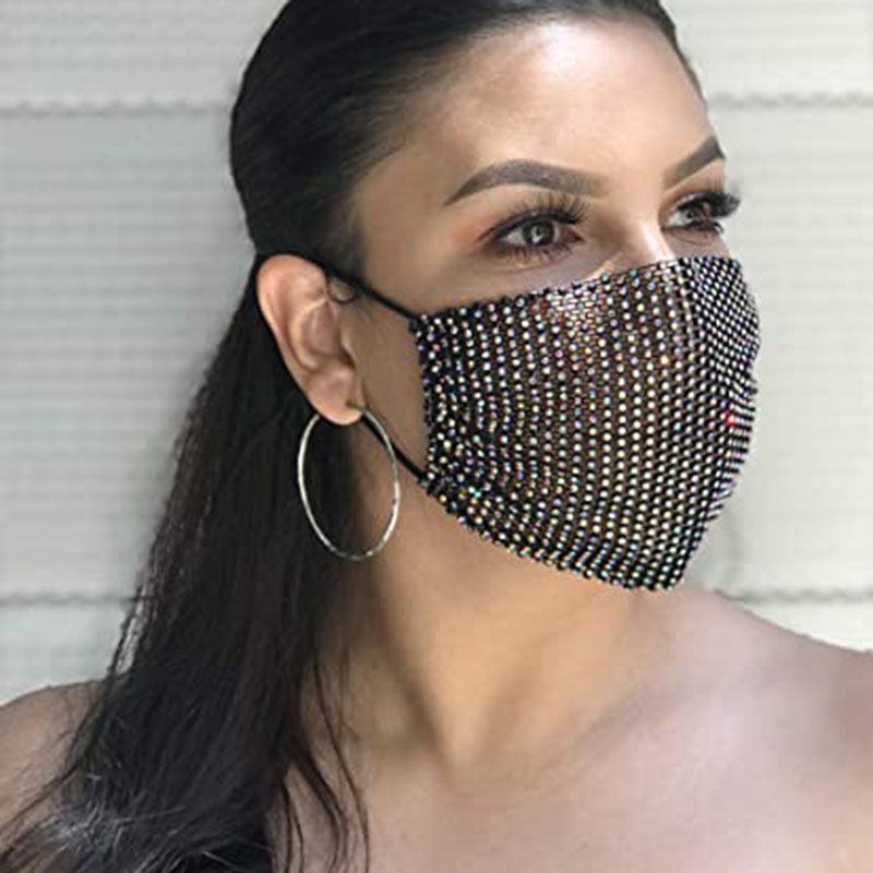 Rhinestone Face Mask