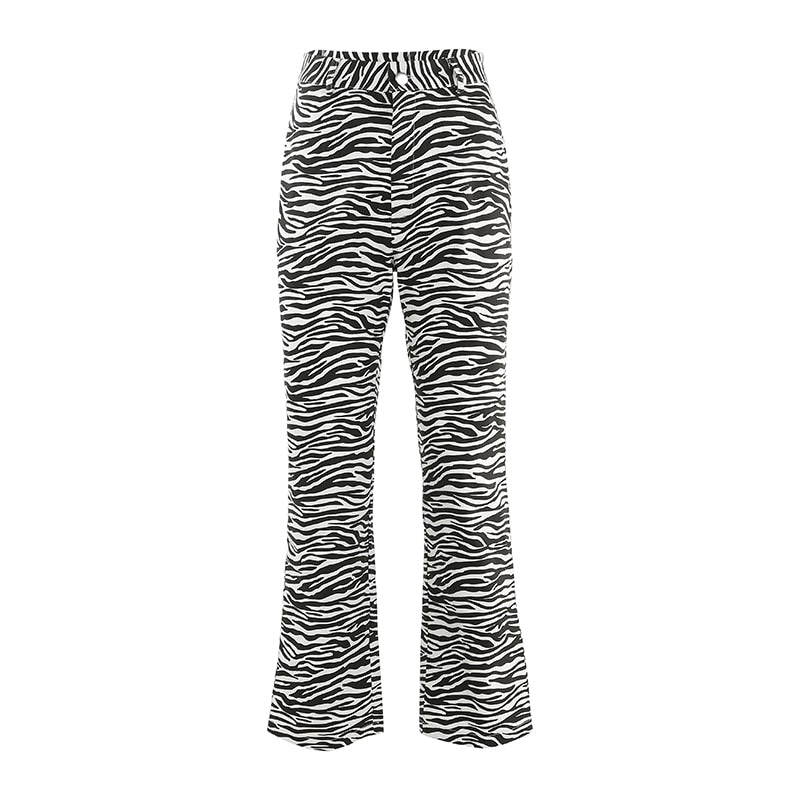 Zebra Animal High Waist Pants