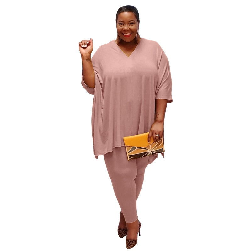 Two Piece Plus Size Outfit Sets