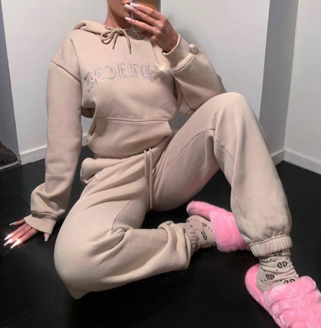 2 Piece Blinged Out Sweatsuit